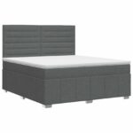 vidaXL Posteľ boxspring s matracom Tmavosivá 140 x 190 cm Látka