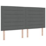 vidaXL Posteľ boxspring s matracom Tmavosivá 140 x 190 cm Látka – Obrázok 3