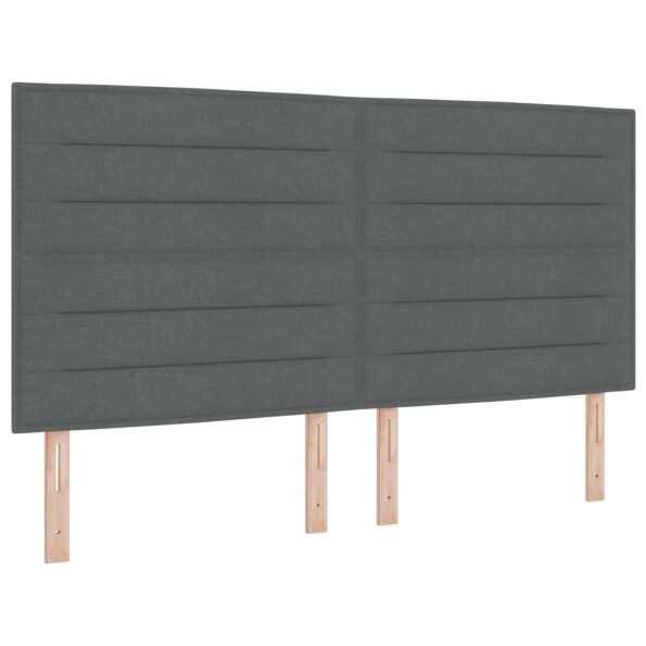 vidaXL Posteľ boxspring s matracom Tmavosivá 140 x 190 cm Látka – Obrázok 3