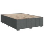 vidaXL Posteľ boxspring s matracom Tmavosivá 140 x 190 cm Látka – Obrázok 4