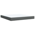 vidaXL Posteľ boxspring s matracom Tmavosivá 140 x 190 cm Látka – Obrázok 5