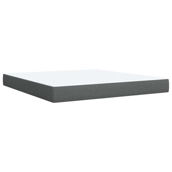 vidaXL Posteľ boxspring s matracom Tmavosivá 140 x 190 cm Látka – Obrázok 5
