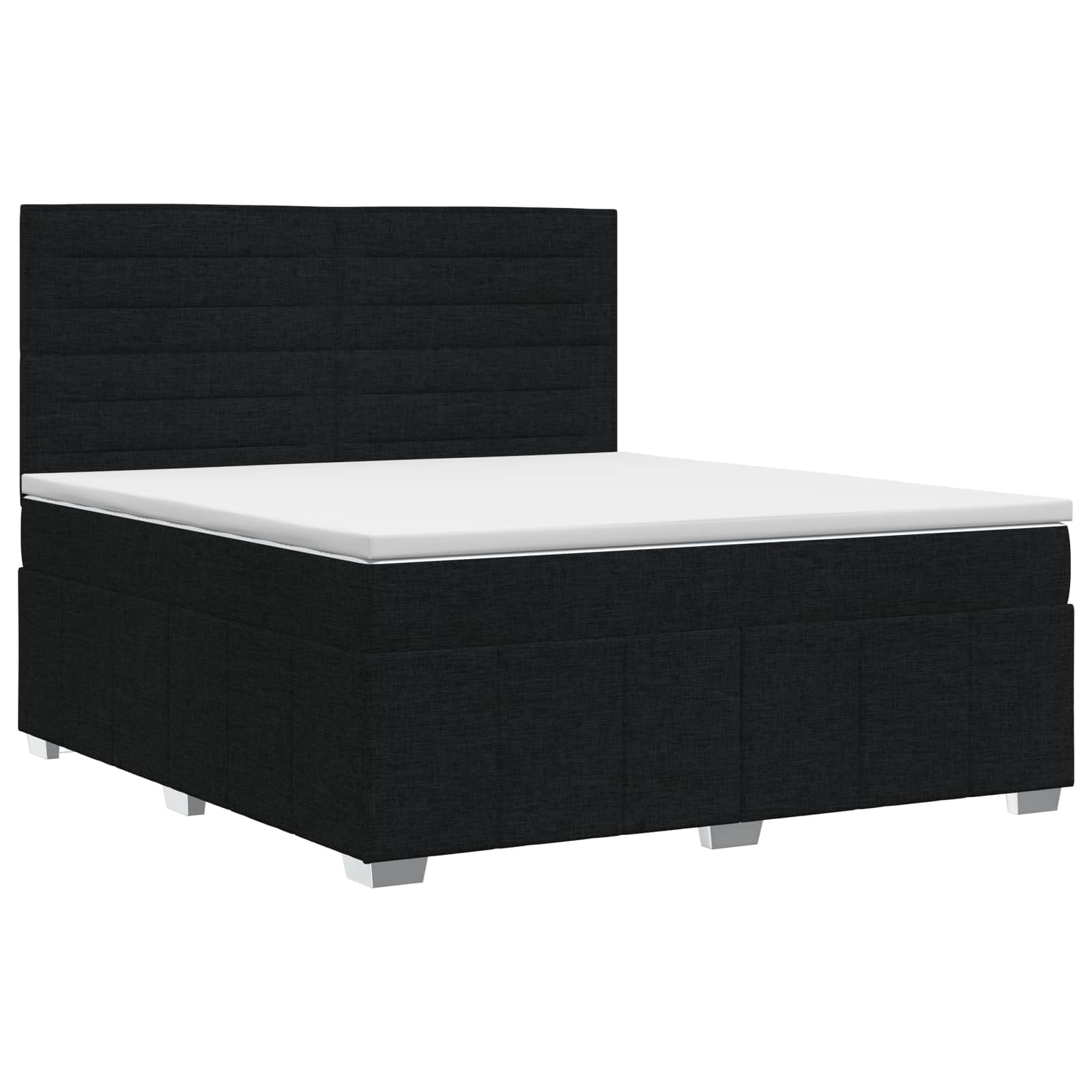 3454129_1.jpg vidaXL Posteľ boxspring s matracom Čierna 140 x 190 cm Látka – Obrázok 1