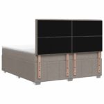 vidaXL Posteľ boxspring s matracom Sivohnedá 140 x 190 cm Látka – Obrázok 7