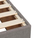 vidaXL Posteľ boxspring s matracom Sivohnedá 140 x 190 cm Látka – Obrázok 9