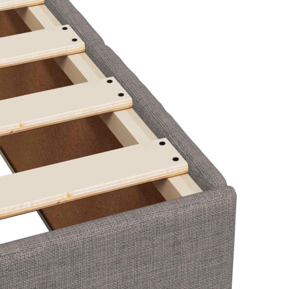 vidaXL Posteľ boxspring s matracom Sivohnedá 140 x 190 cm Látka – Obrázok 9