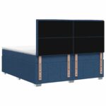 vidaXL Posteľ boxspring s matracom Modrá 140 x 190 cm Látka – Obrázok 7