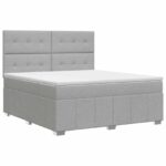 vidaXL Posteľ boxspring s matracom Svetlosivá 140 x 190 cm Látka