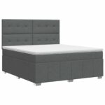 vidaXL Posteľ boxspring s matracom Tmavosivá 140 x 190 cm Látka