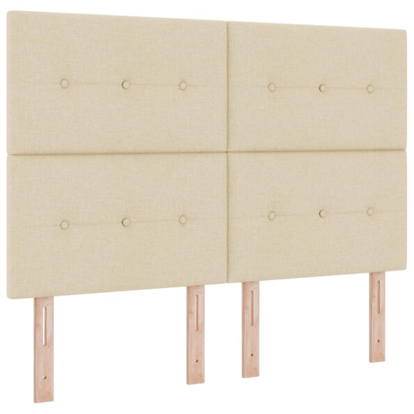 vidaXL Posteľ boxspring s matracom Krémová 140 x 190 cm Látka – Obrázok 3