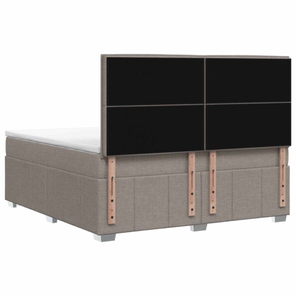 vidaXL Posteľ boxspring s matracom Sivohnedá 140 x 200 cm Látka – Obrázok 7