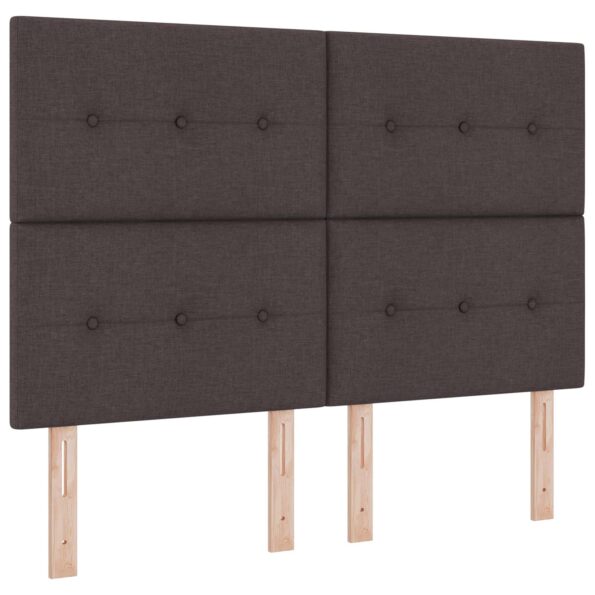 vidaXL Posteľ boxspring s matracom Tmavohnedá 140 x 200 cm Látka – Obrázok 3