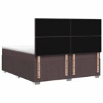 vidaXL Posteľ boxspring s matracom Tmavohnedá 140 x 200 cm Látka – Obrázok 7