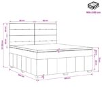 vidaXL Posteľ boxspring s matracom Modrá 160 x 200 cm Látka – Obrázok 10