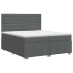 vidaXL Posteľ boxspring s matracom Tmavosivá 200 x 200 cm Látka