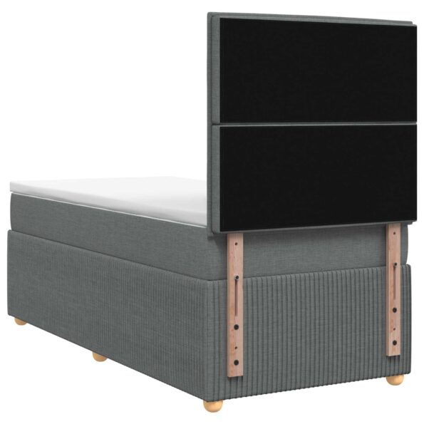 vidaXL Posteľ boxspring s matracom Tmavosivá 80 x 200 cm Látka – Obrázok 7
