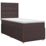 vidaXL Posteľ boxspring s matracom Tmavohnedá 80 x 200 cm Látka