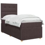 vidaXL Posteľ boxspring s matracom Tmavohnedá 80 x 200 cm Látka – Obrázok 2