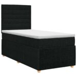 vidaXL Posteľ boxspring s matracom Čierna 90 x 190 cm Látka