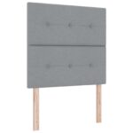 vidaXL Posteľ boxspring s matracom Svetlosivá 90 x 190 cm Látka – Obrázok 3