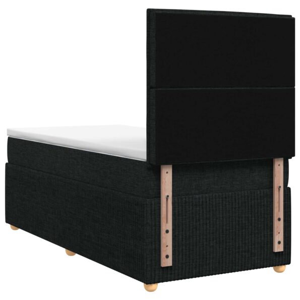 vidaXL Posteľ boxspring s matracom Čierna 90 x 200 cm Látka – Obrázok 7