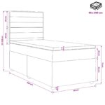 vidaXL Posteľ boxspring s matracom Modrá 90 x 200 cm Látka – Obrázok 10