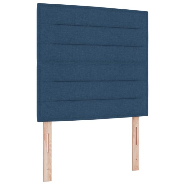 vidaXL Posteľ boxspring s matracom Modrá 90 x 200 cm Látka – Obrázok 3