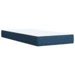 vidaXL Posteľ boxspring s matracom Modrá 90 x 200 cm Látka – Obrázok 5