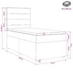 vidaXL Posteľ boxspring s matracom Sivohnedá 90 x 200 cm Látka – Obrázok 10