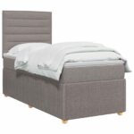 vidaXL Posteľ boxspring s matracom Sivohnedá 90 x 200 cm Látka – Obrázok 2