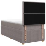 vidaXL Posteľ boxspring s matracom Sivohnedá 90 x 200 cm Látka – Obrázok 7