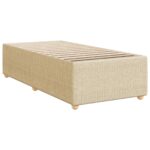 vidaXL Posteľ boxspring s matracom Krémová 90 x 200 cm Látka – Obrázok 4