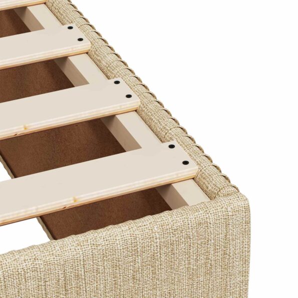 vidaXL Posteľ boxspring s matracom Krémová 90 x 200 cm Látka – Obrázok 9