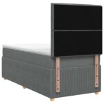 vidaXL Posteľ boxspring s matracom Tmavosivá 100 x 200 cm Látka – Obrázok 7
