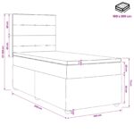 vidaXL Posteľ boxspring s matracom Krémová 100 x 200 cm Látka – Obrázok 10