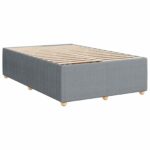 vidaXL Posteľ boxspring s matracom Svetlosivá 120 x 190 cm Látka – Obrázok 4