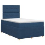 vidaXL Posteľ boxspring s matracom Modrá 120 x 190 cm Látka