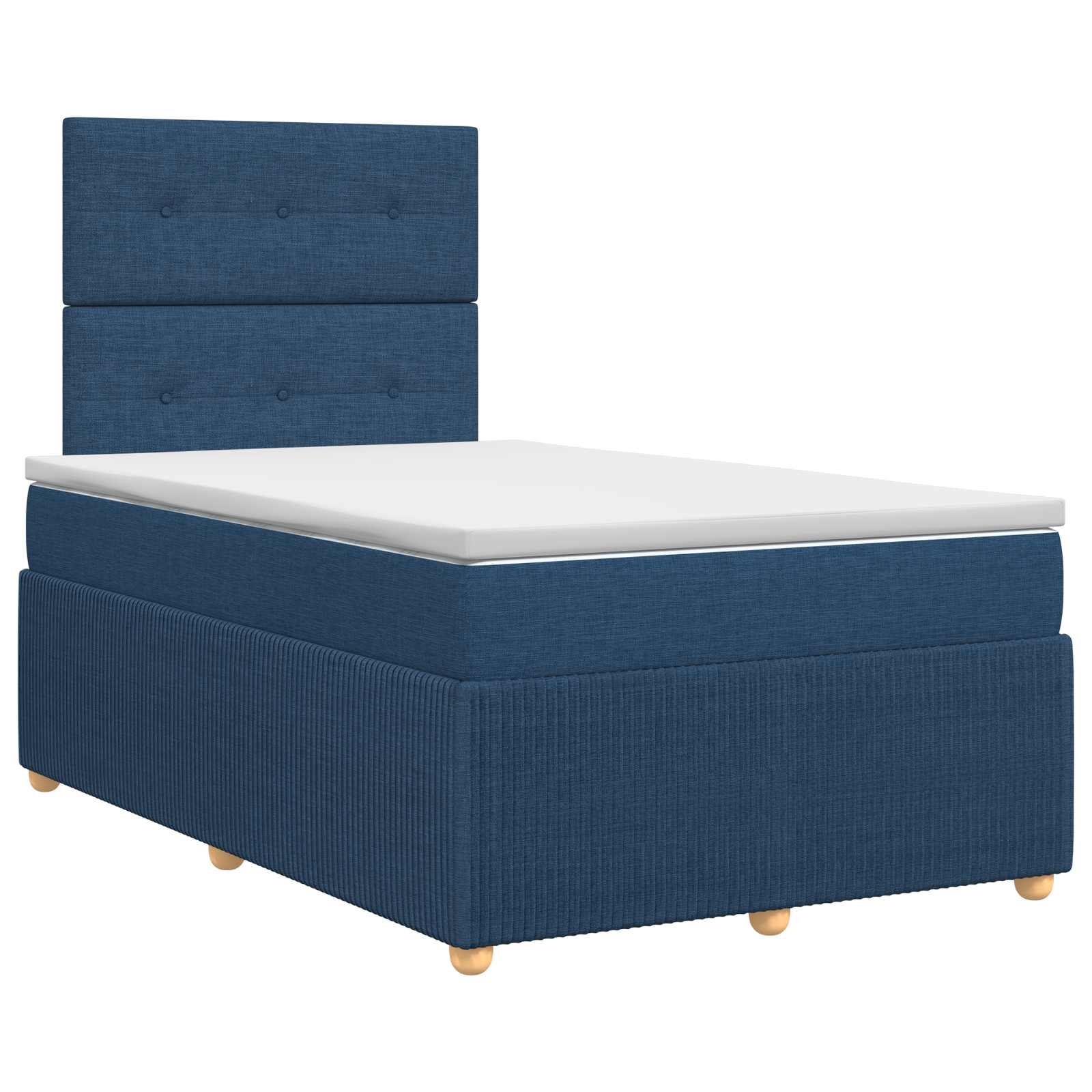 3454353_1.jpg vidaXL Posteľ boxspring s matracom Modrá 120 x 190 cm Látka – Obrázok 1