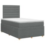 vidaXL Posteľ boxspring s matracom Tmavosivá 120 x 200 cm Látka