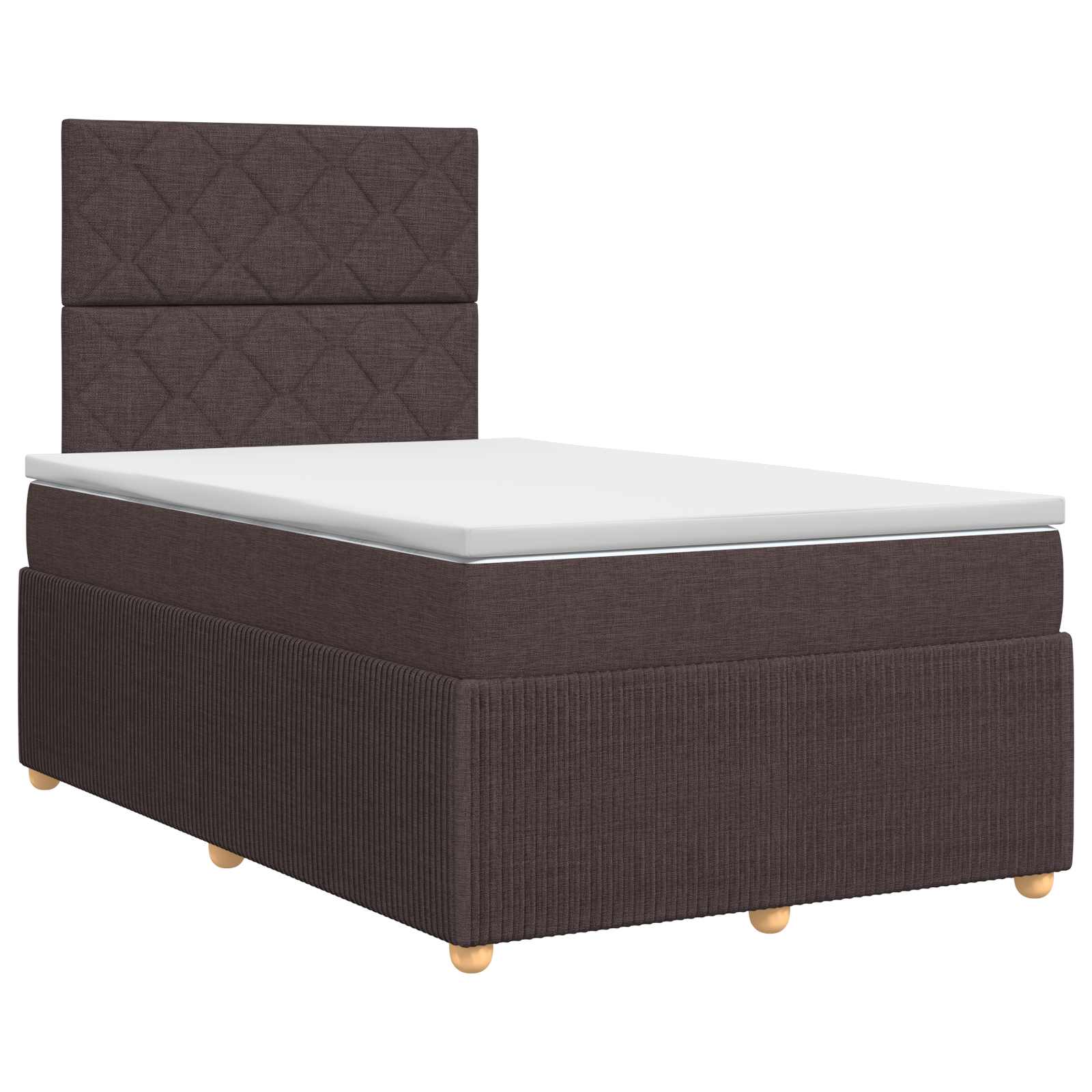 3454378_1.jpg vidaXL Posteľ boxspring s matracom Tmavohnedá 120 x 200 cm Látka – Obrázok 1