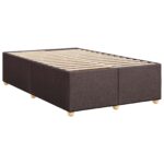 vidaXL Posteľ boxspring s matracom Tmavohnedá 120 x 200 cm Látka – Obrázok 4