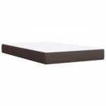 vidaXL Posteľ boxspring s matracom Tmavohnedá 120 x 200 cm Látka – Obrázok 5