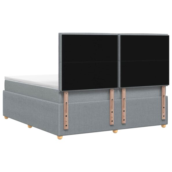 vidaXL Posteľ boxspring s matracom Svetlosivá 140 x 190 cm Látka – Obrázok 7