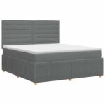 vidaXL Posteľ boxspring s matracom Tmavosivá 140 x 190 cm Látka