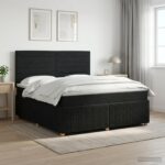 vidaXL Posteľ boxspring s matracom Čierna 140 x 190 cm Látka