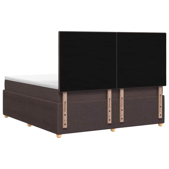 vidaXL Posteľ boxspring s matracom Tmavohnedá 140 x 190 cm Látka – Obrázok 7