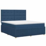 vidaXL Posteľ boxspring s matracom Modrá 140 x 190 cm Látka