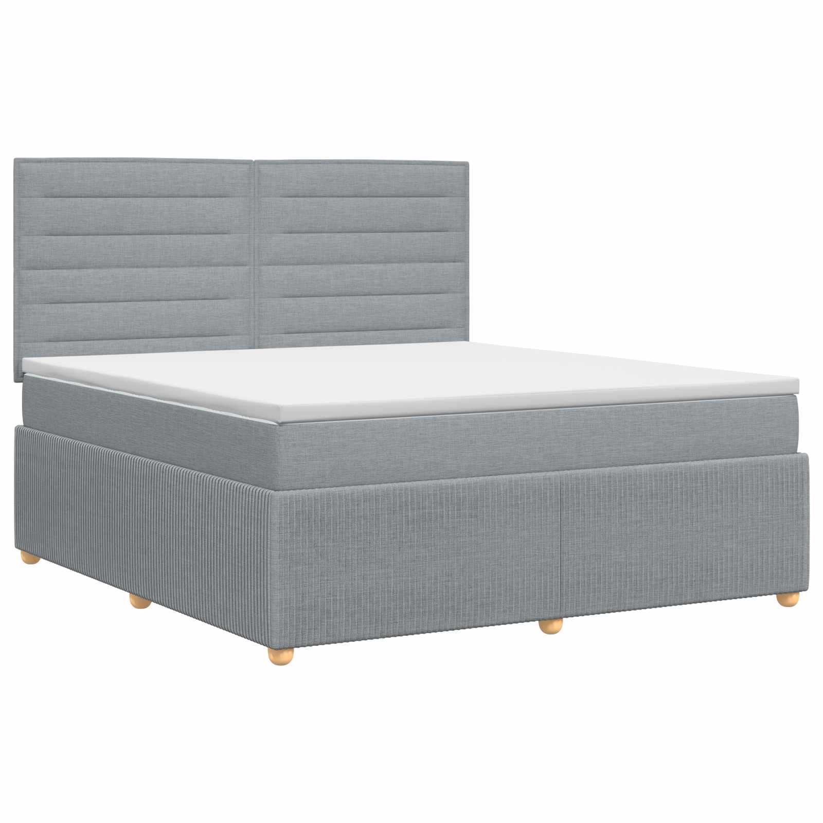 3454403_1.jpg vidaXL Posteľ boxspring s matracom Svetlosivá 140 x 200 cm Látka – Obrázok 1