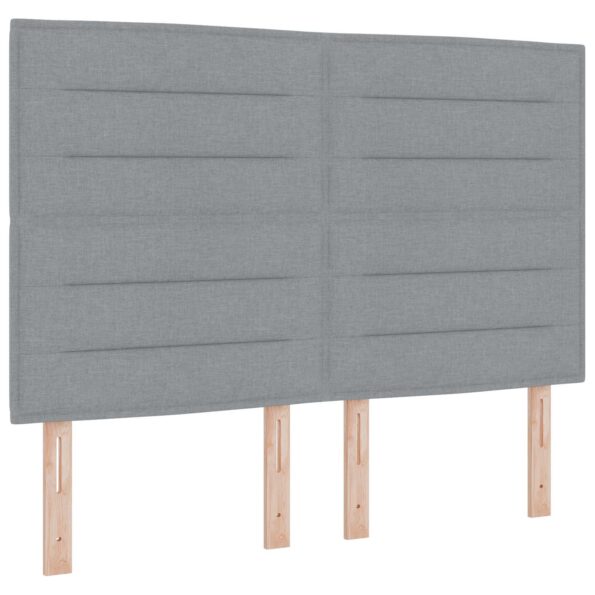 vidaXL Posteľ boxspring s matracom Svetlosivá 140 x 200 cm Látka – Obrázok 3