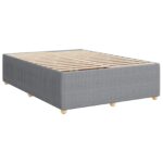 vidaXL Posteľ boxspring s matracom Svetlosivá 140 x 200 cm Látka – Obrázok 4